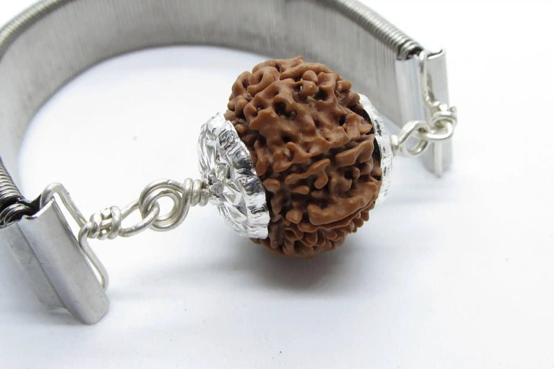 9 Mukhi Rudraksha Bracelet with Silver Pendant - Empowerment & Protection | Brahmatells by Brahmatells