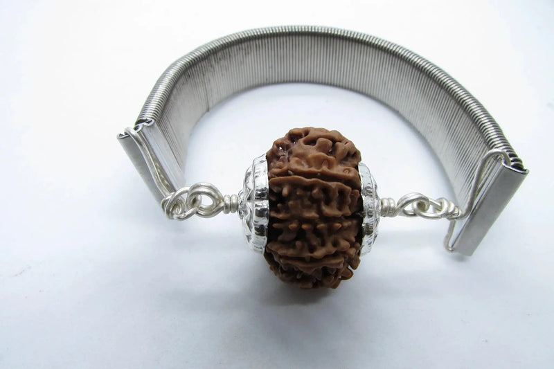 9 Mukhi Rudraksha Bracelet with Silver Pendant - Empowerment & Protection | Brahmatells by Brahmatells
