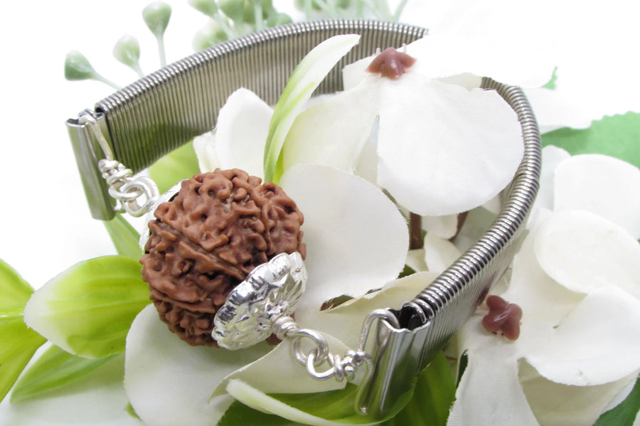 9 Mukhi Rudraksha Bracelet with Silver Pendant - Empowerment & Protection | Brahmatells by Brahmatells