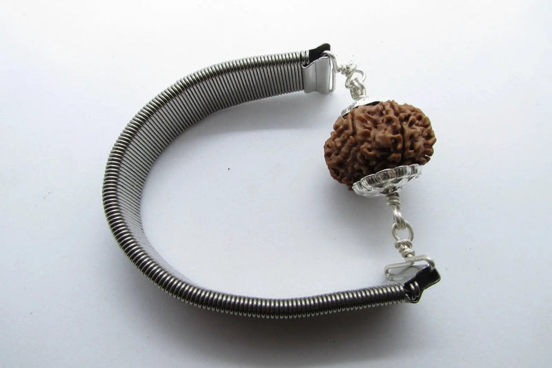 9 Mukhi Rudraksha Bracelet with Silver Pendant - Empowerment & Protection | Brahmatells by Brahmatells