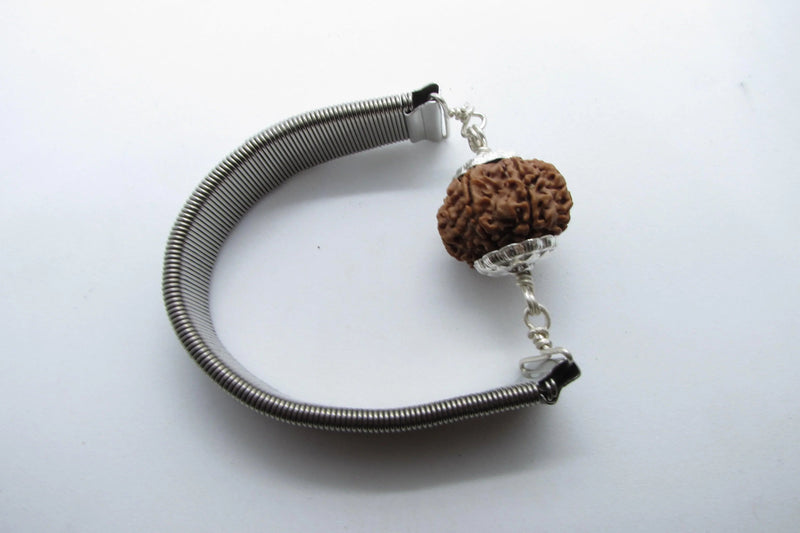 9 Mukhi Rudraksha Bracelet with Silver Pendant - Empowerment & Protection | Brahmatells by Brahmatells