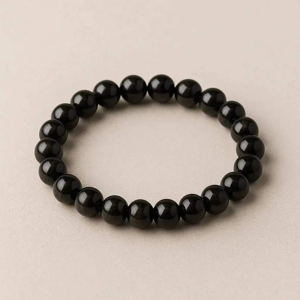 Brahmatells Hypersthene Bead Bracelet - 8mm by Brahmatells