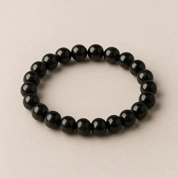 Brahmatells Hypersthene Bead Bracelet - 8mm by Brahmatells