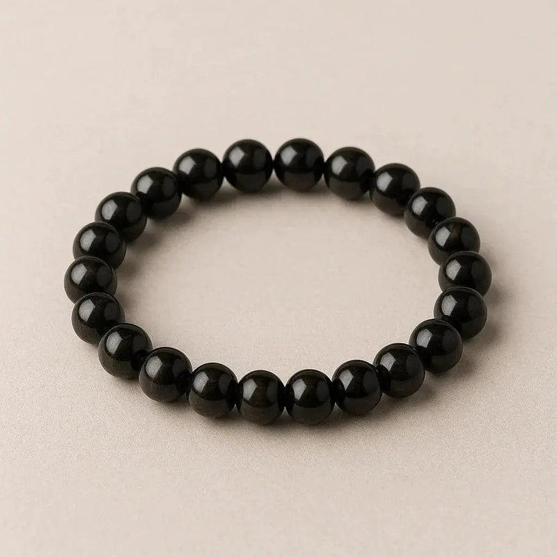 Brahmatells Hypersthene Bead Bracelet - 8mm by Brahmatells