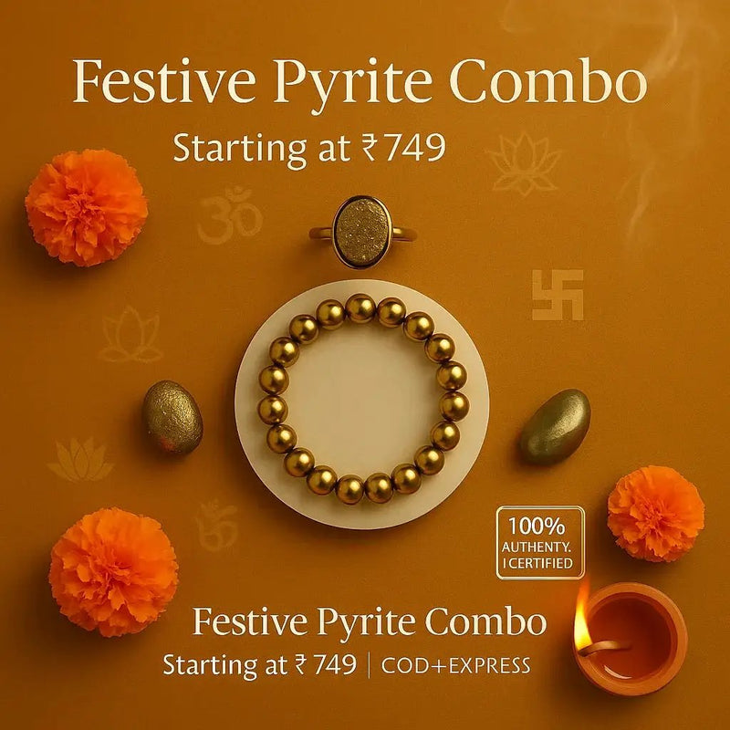 Pyrite Crystal Combo Sets – Bracelet, Ring & More | Brahmatells by Brahmatells