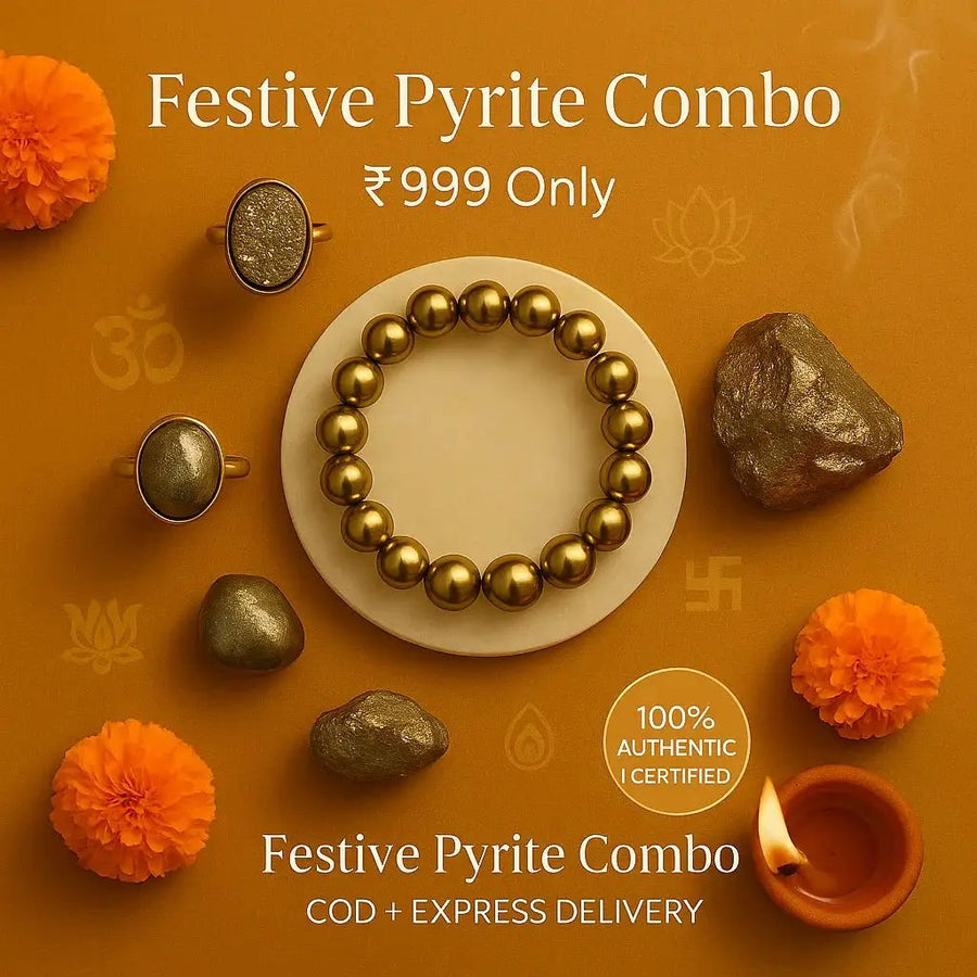 Pyrite Crystal Combo Sets – Bracelet, Ring & More | Brahmatells by Brahmatells