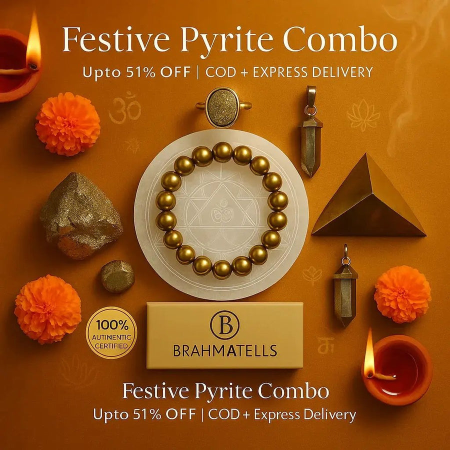 Pyrite Crystal Combo Sets – Bracelet, Ring & More | Brahmatells by Brahmatells