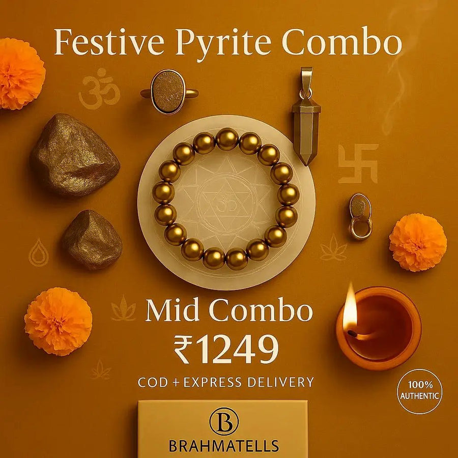 Pyrite Crystal Combo Sets – Bracelet, Ring & More | Brahmatells by Brahmatells