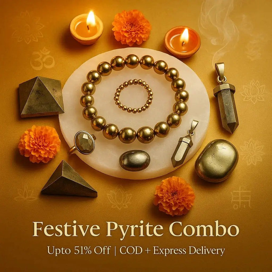 Pyrite Crystal Combo Sets – Bracelet, Ring & More | Brahmatells by Brahmatells