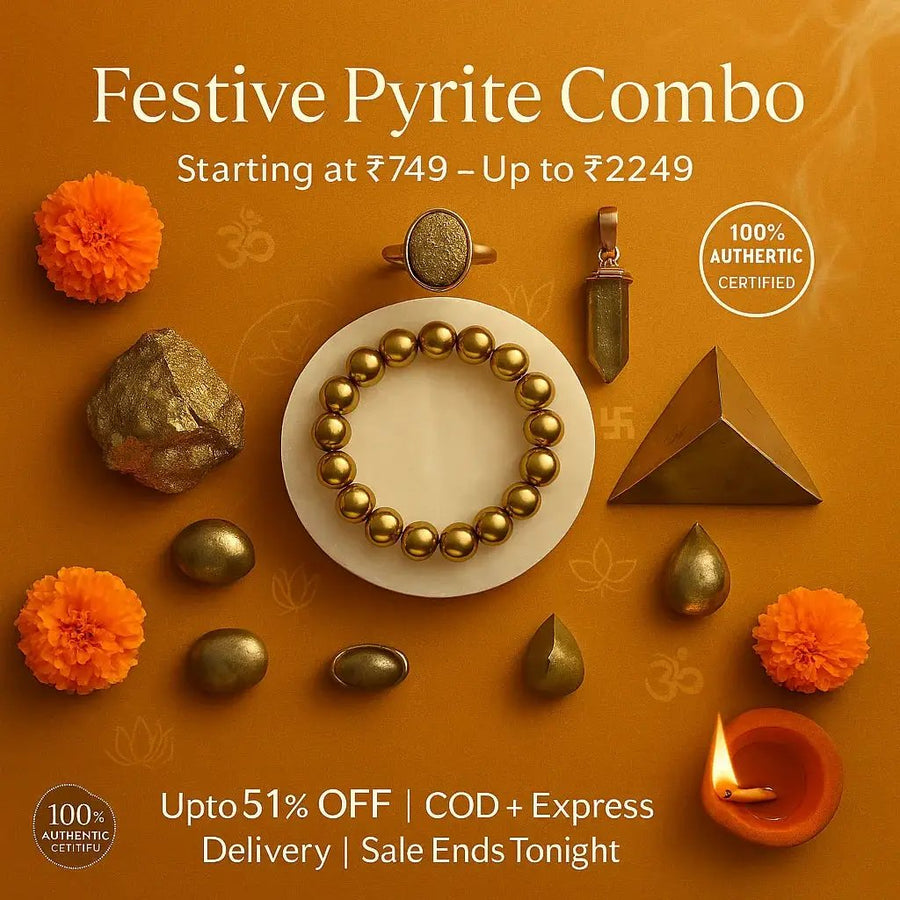 Pyrite Crystal Combo Sets – Bracelet, Ring & More | Brahmatells by Brahmatells