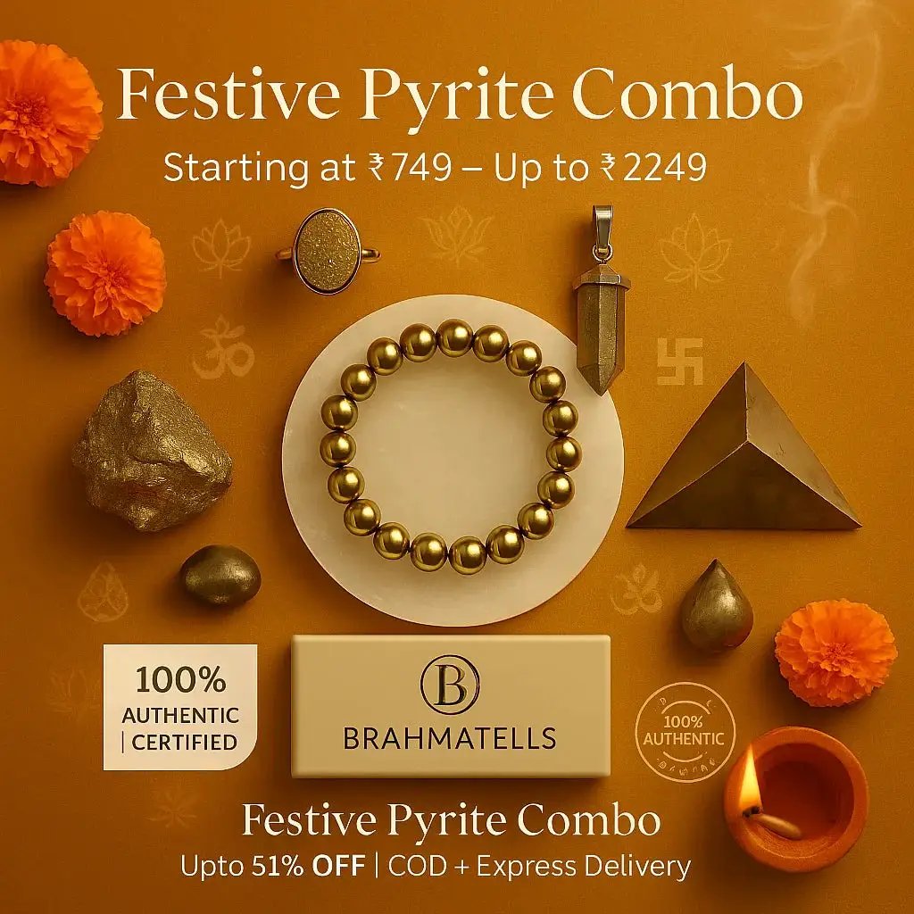 Pyrite Crystal Combo Sets – Bracelet, Ring & More | Brahmatells by Brahmatells