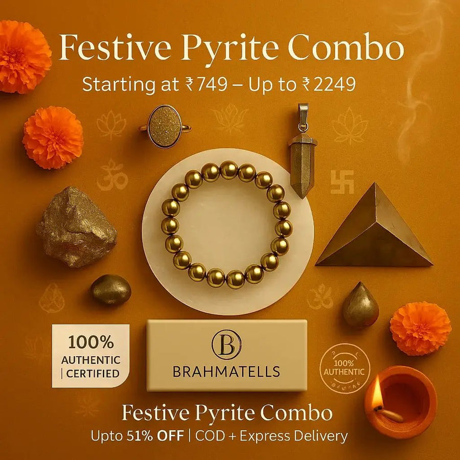 Pyrite Crystal Combo Sets – Bracelet, Ring & More | Brahmatells by Brahmatells