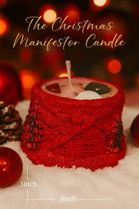 Christmas Manifestor Candle – Handcrafted Crystal Festive Candle by Brahmatells