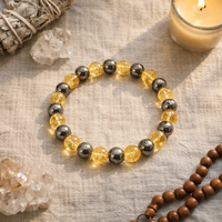 Citrine & Pyrite Gemstone Bracelet – Astrology Inspired Jewelry by Brahmatells