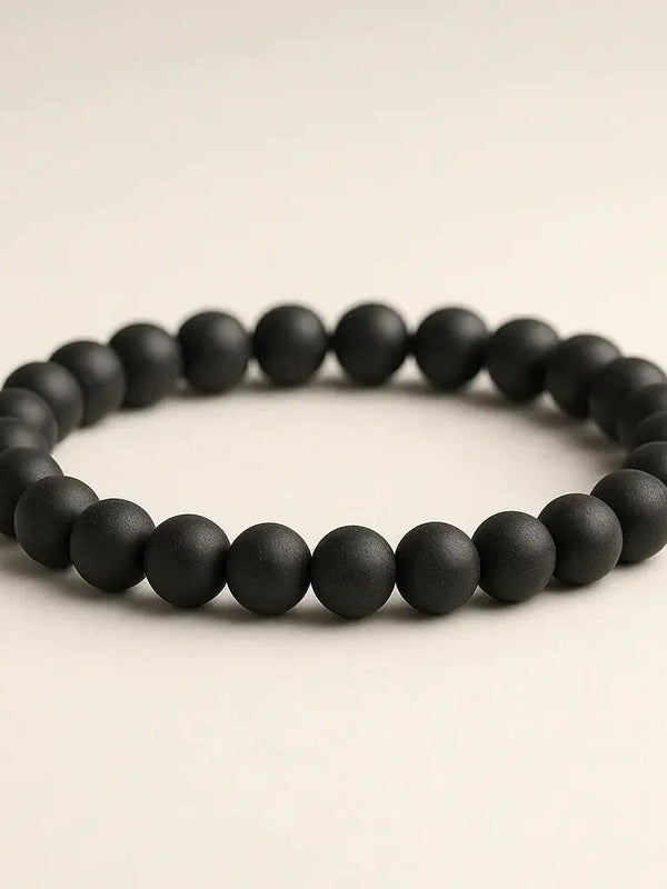 Brahmatells Black Tulsi Wood Bead Bracelet by Brahmatells