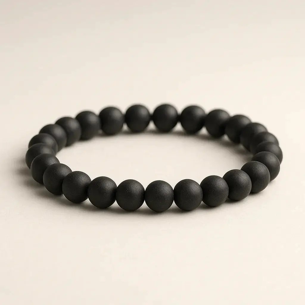 Brahmatells Black Tulsi Wood Bead Bracelet by Brahmatells