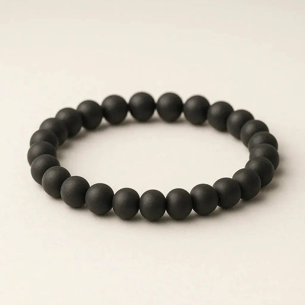 Brahmatells Black Tulsi Wood Bead Bracelet by Brahmatells