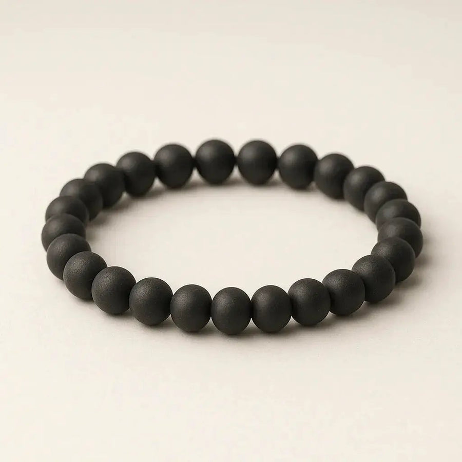 Brahmatells Black Tulsi Wood Bead Bracelet by Brahmatells