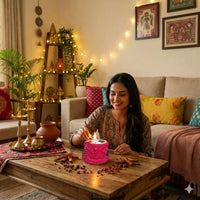 Christmas Manifestor Candle – Handcrafted Crystal Festive Candle by Brahmatells