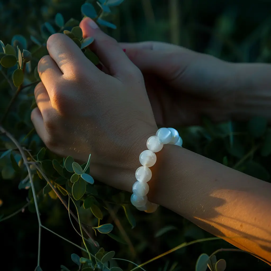 Moonstone Gemstone Bracelet – Elegant Astrology Jewelry by Brahmatells