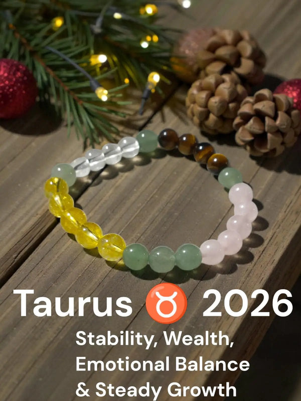 Taurus Zodiac Crystal Bracelet – Gemstone Astrology Bracelet by Brahmatells