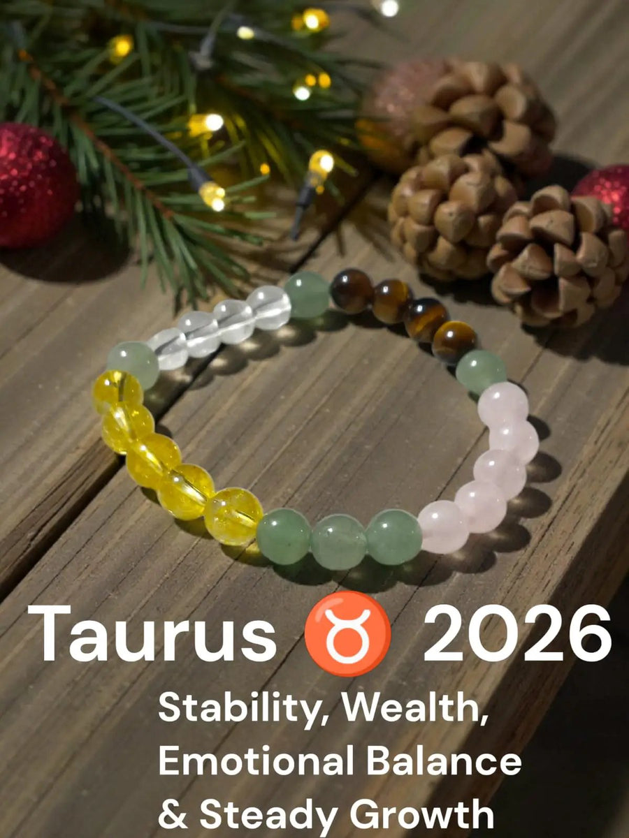 Taurus Zodiac Crystal Bracelet – Gemstone Astrology Bracelet by Brahmatells