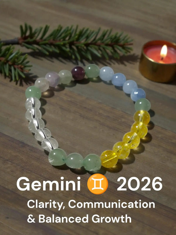 Gemini Zodiac Crystal Bracelet – Astrology Gemstone Bracelet by Brahmatells