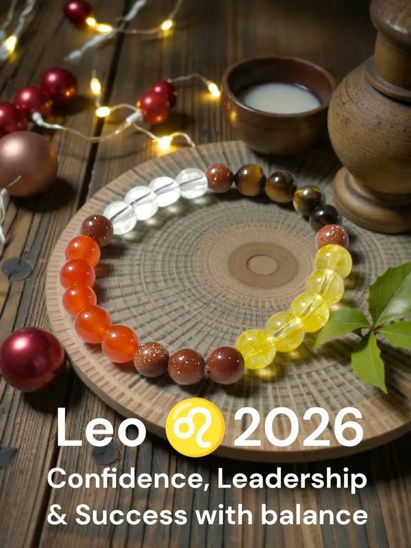 Leo Zodiac Crystal Bracelet – Astrology Gemstone Bracelet by Brahmatells