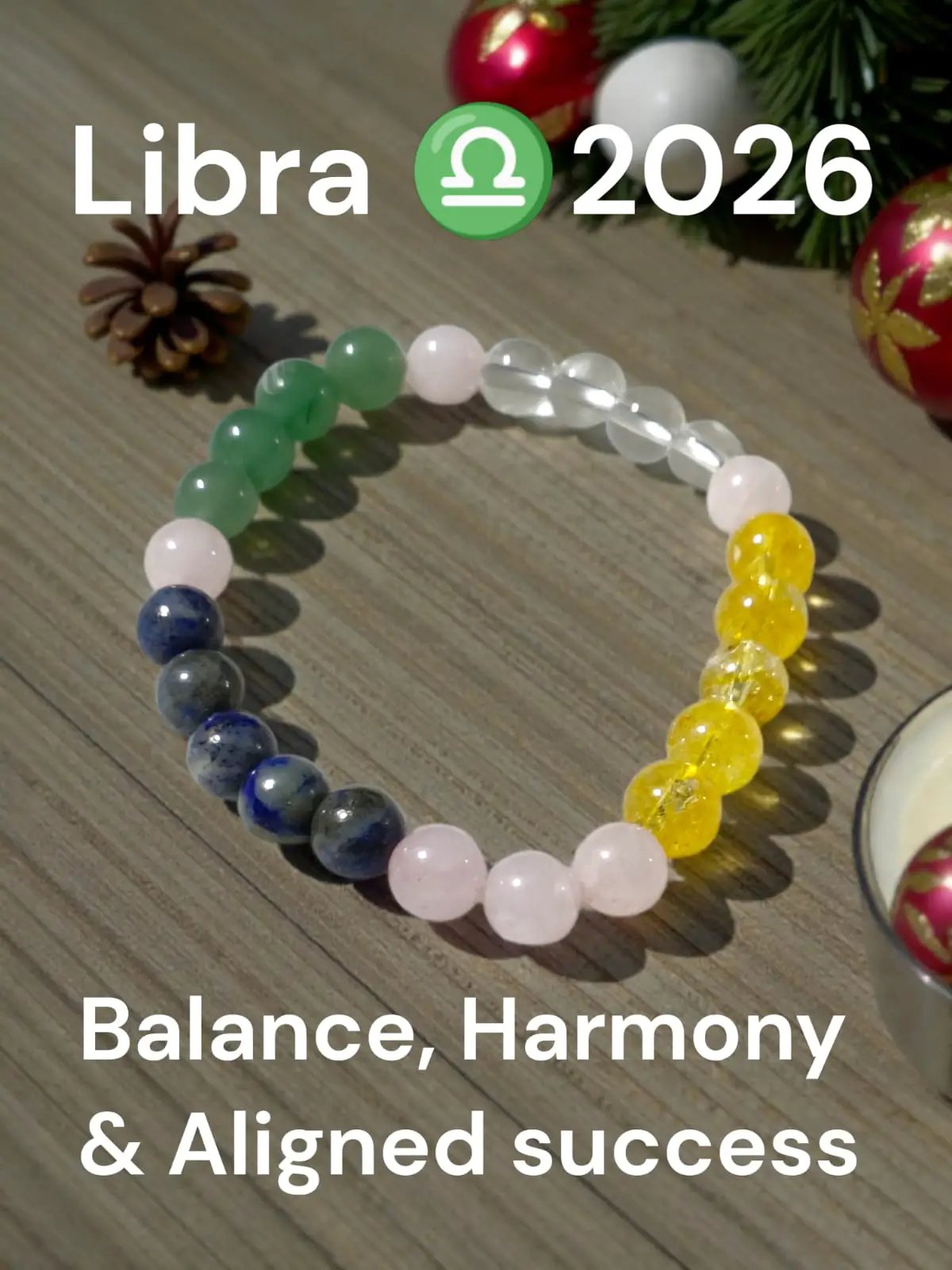 Libra Zodiac Crystal Bracelet – Astrology Gemstone Bracelet by Brahmatells