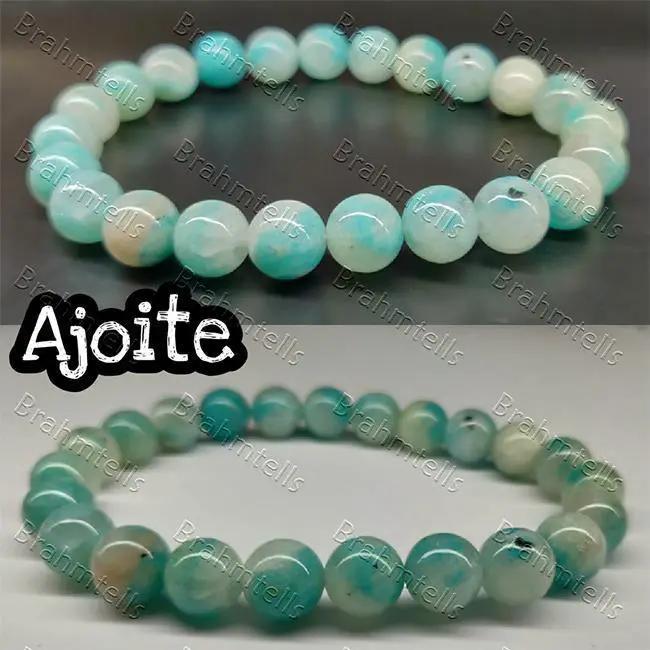 Ajoite 8mm Bead Bracelet for Harmony & Transformation | Brahmatells by Brahmatells