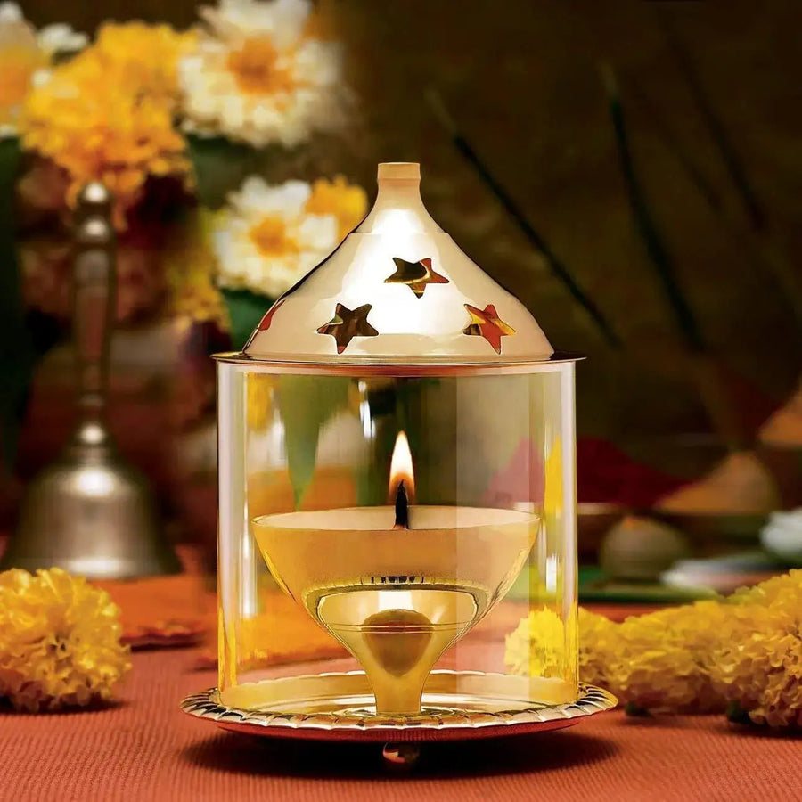 Akhand Diya (Gold) by Brahmatells