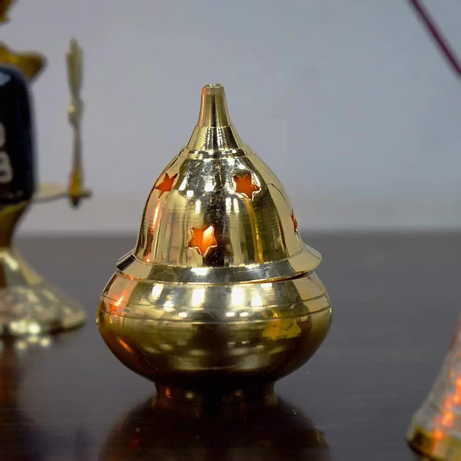 Akhand Diya (Gold) by Brahmatells