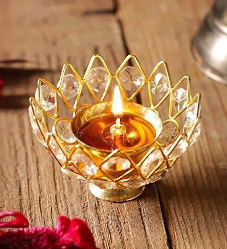 Akhand Diya (Gold) by Brahmatells