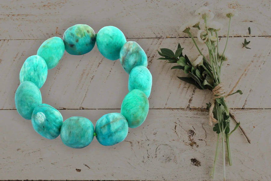 Amazonite Tumble Bracelet for Harmony & Balance | Brahmatells by Brahmatells