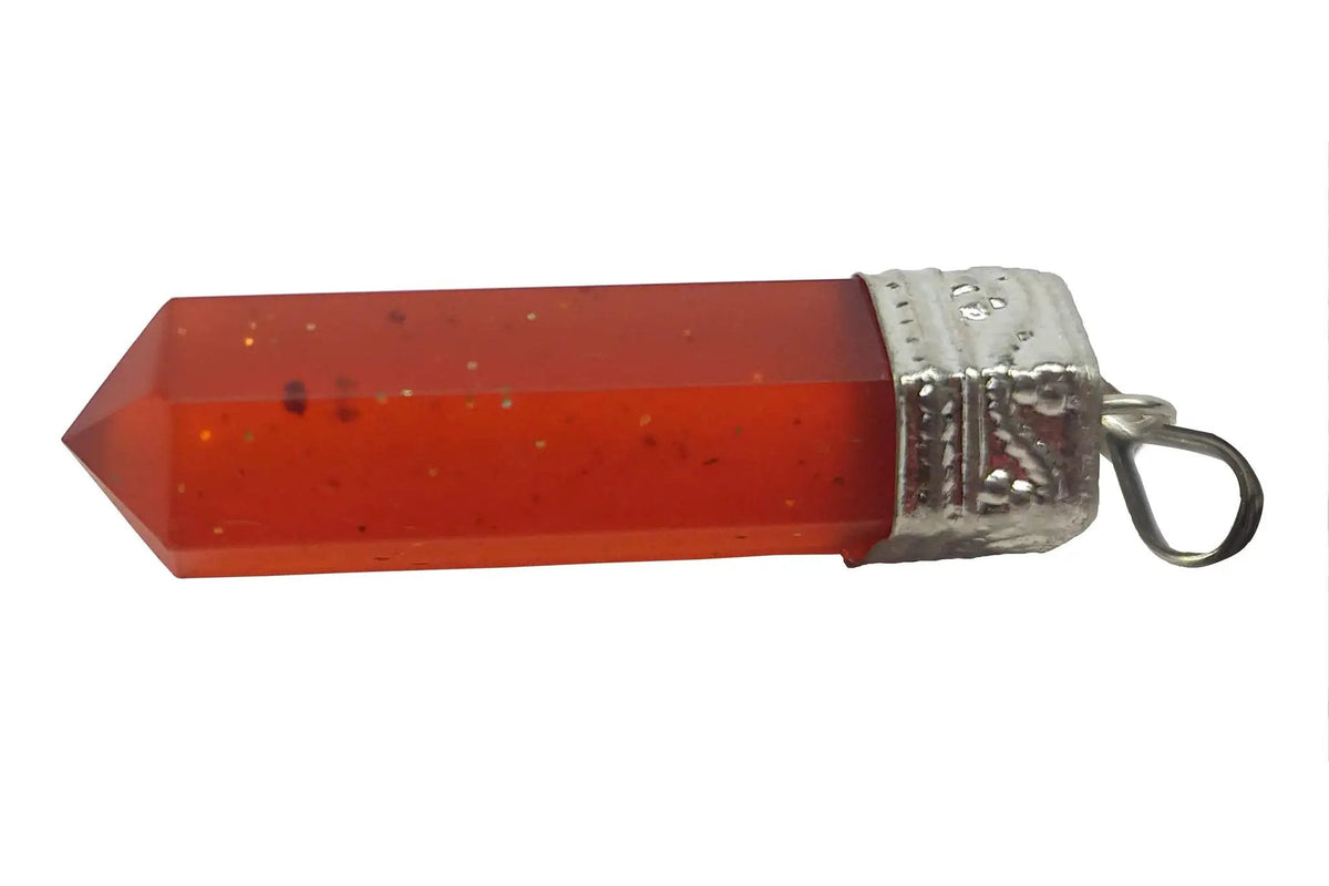 Amber Pencil Pendant for Mindful Expression | Brahmatells Jewelry by Brahmatells