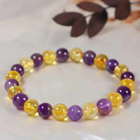 Amethyst & Citrine Healing Bracelet | Unisex Money Magnet Bracelet by Brahmatells