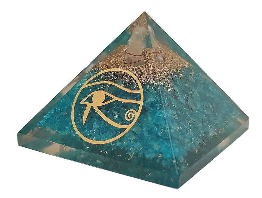 Amethyst & Clear Quartz Pyramid Yoga Meditation Crystal by Brahmatells