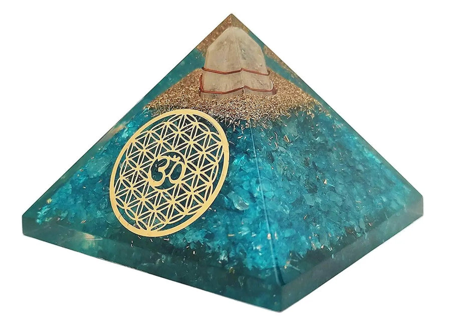 Amethyst & Clear Quartz Pyramid Yoga Meditation Crystal by Brahmatells
