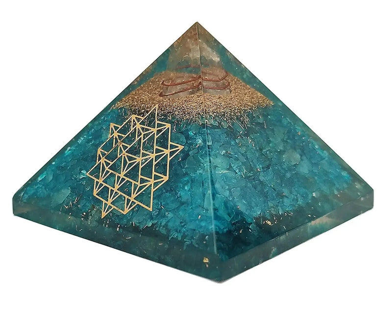 Amethyst & Clear Quartz Pyramid Yoga Meditation Crystal by Brahmatells