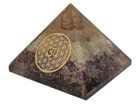 Amethyst & Clear Quartz Pyramid Yoga Meditation Crystal by Brahmatells
