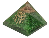 Amethyst & Clear Quartz Pyramid Yoga Meditation Crystal by Brahmatells