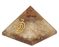 Amethyst & Clear Quartz Pyramid Yoga Meditation Crystal by Brahmatells