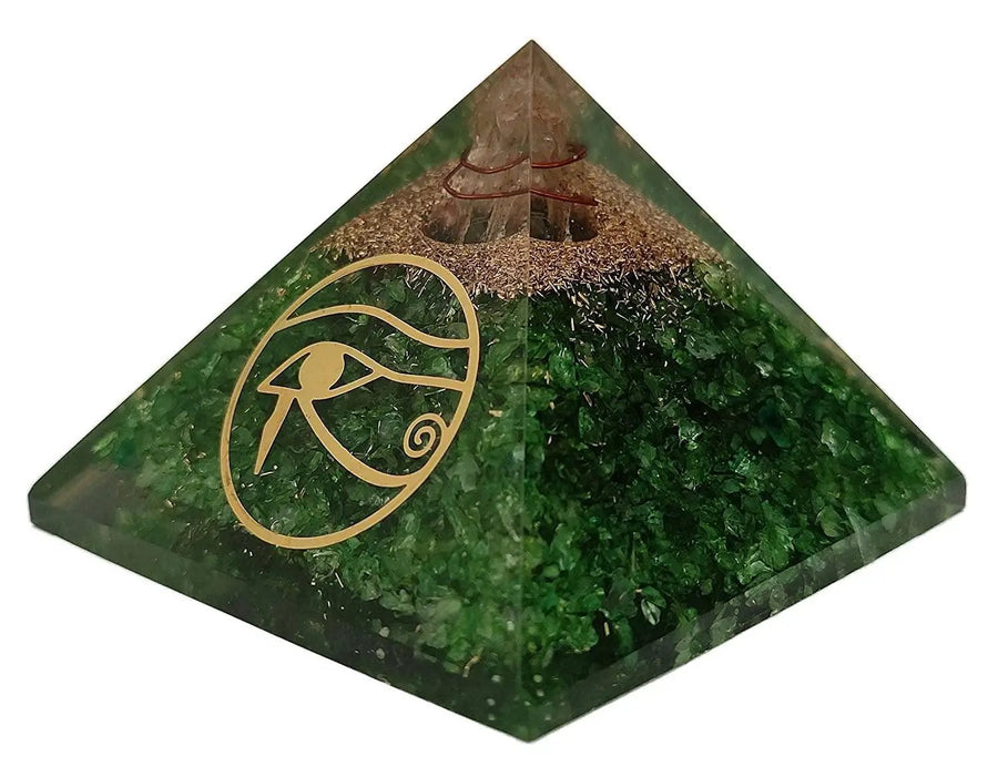 Amethyst & Clear Quartz Pyramid Yoga Meditation Crystal by Brahmatells