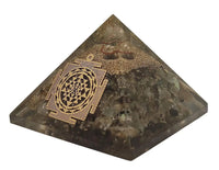 Amethyst & Clear Quartz Pyramid Yoga Meditation Crystal by Brahmatells