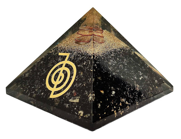 Amethyst & Clear Quartz Pyramid Yoga Meditation Crystal by Brahmatells