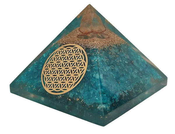 Amethyst & Clear Quartz Pyramid Yoga Meditation Crystal by Brahmatells