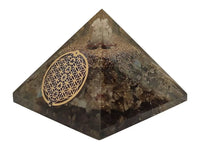 Amethyst & Clear Quartz Pyramid Yoga Meditation Crystal by Brahmatells