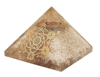 Amethyst & Clear Quartz Pyramid Yoga Meditation Crystal by Brahmatells
