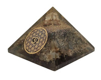 Amethyst & Clear Quartz Pyramid Yoga Meditation Crystal by Brahmatells