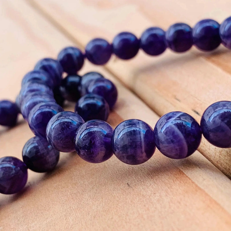 Amethyst Beads Bracelet for Mindfulness & Balance | Brahmatells by Brahmatells